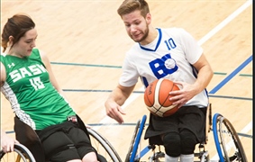 Team BC wheelchair basketball shooting for sixth